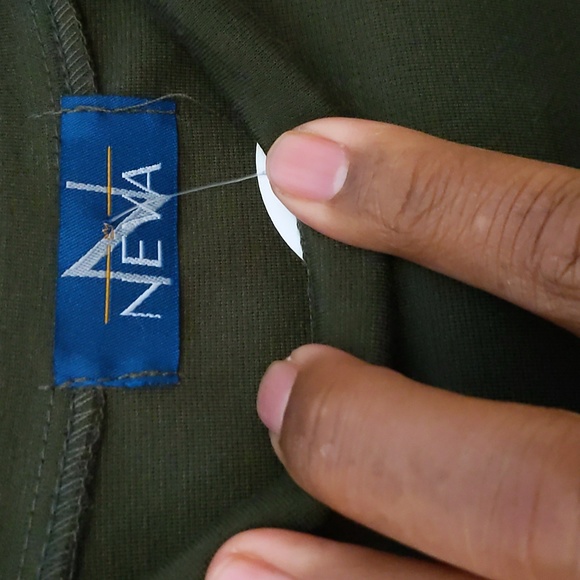 Neva| NWT Olive Green Long Sleeve Stretch Mini Dress - Picture 4 of 7